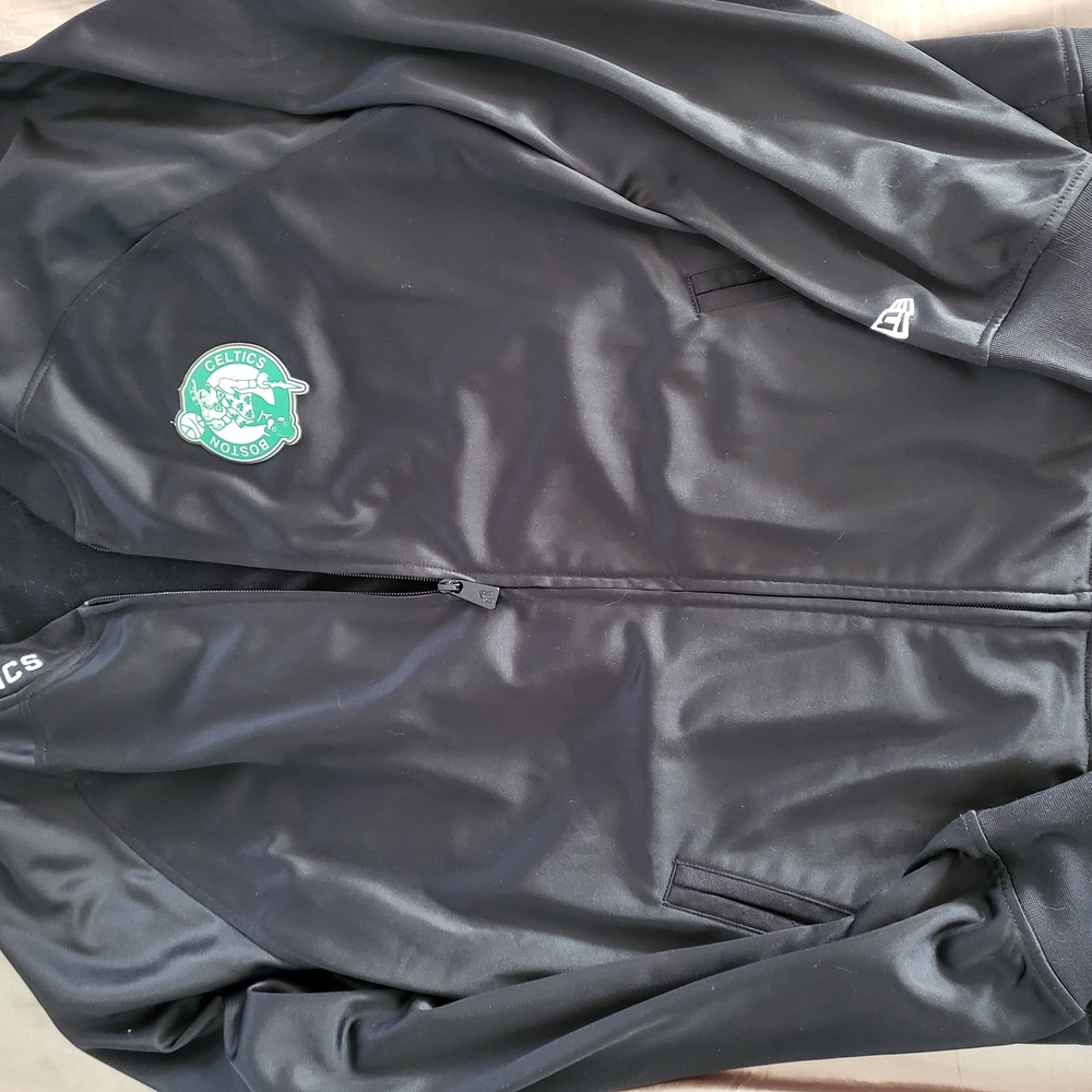 New Era Black Jacket with Boston Celtics Logo